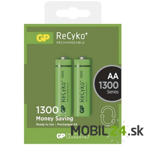 Nabíjacia batéria GP ReCyko+ 1300 AA, 2 ks