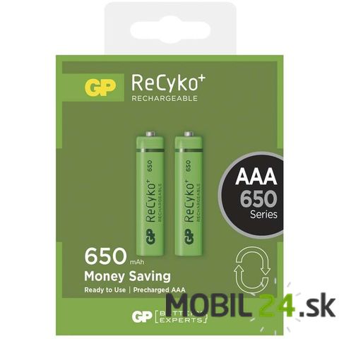 Nabíjacia batéria GP ReCyko+ 650 AAA, 2 ks