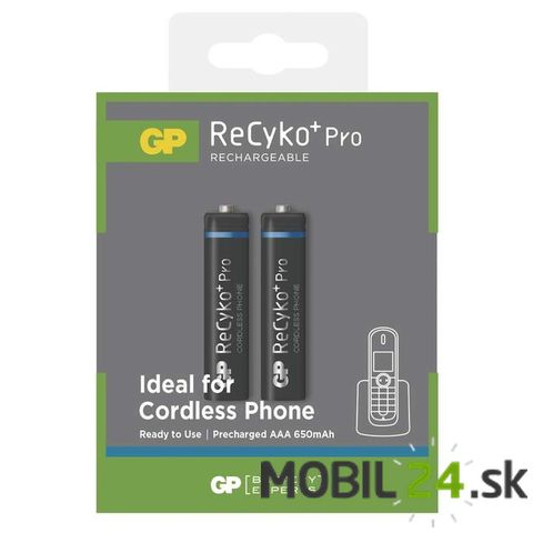 Nabíjacia batéria GP ReCyko+ Pro DECT AAA, 2 ks