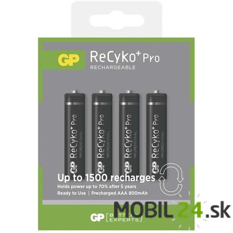Nabíjacia batéria GP ReCyko+ Pro Professional AAA, 4 ks