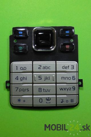 Klávesnica Nokia 6300 čierno-strieborná