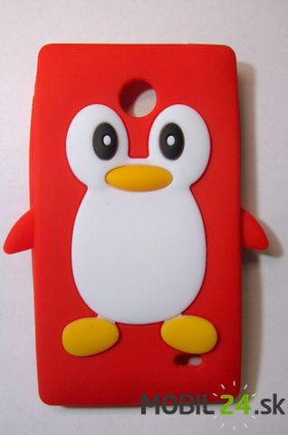 Puzdro Nokia X tučniak červený