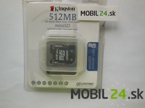 Pamäťova karta Kingston Mini SD 512 MB