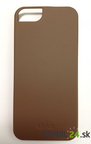 Púzdro iPhone 5/5s/SE rubber plastové hnedé KS