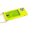 Puzdro iPhone 7 / iphone 8 / iPhone SE 2020 so šnúrkou žlté neonové