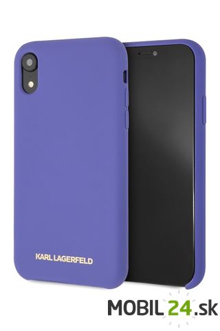 Puzdro Karl Lagerfeld iPhone XR fialové Logo