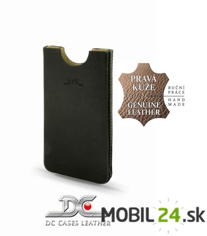 Puzdro na iPhone 4/4s kožené DC BOX Soft čierne