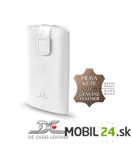 Puzdro na iPhone 4/4s kožené DC Protect Montone biele