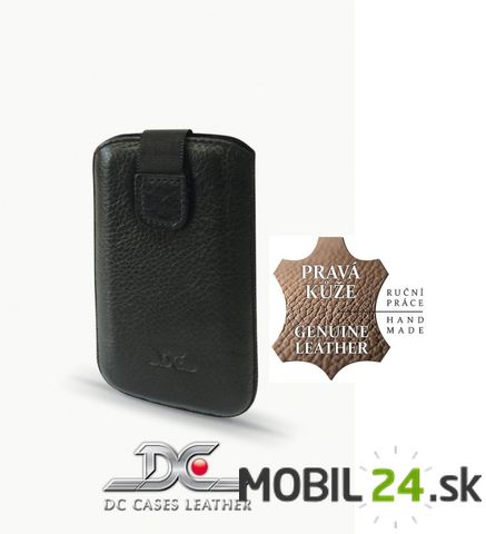Puzdro na iPhone 4/4s kožené DC Protect Montone čierne