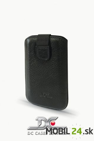 Puzdro na iPhone 5/5s/SE kožené DC Protect Montone čierne