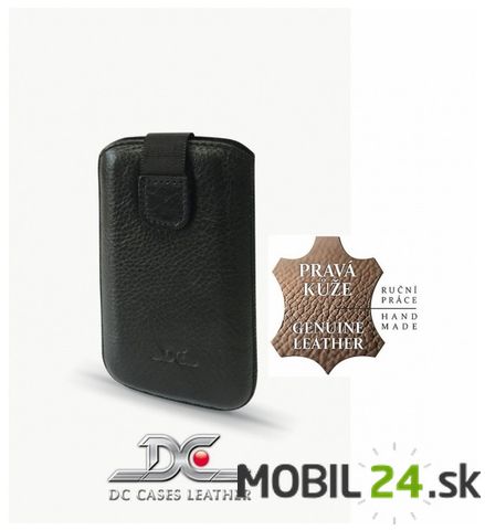 Púzdro kožené DC Protect Montone veľkosť Samsung Galaxy S5 čierne