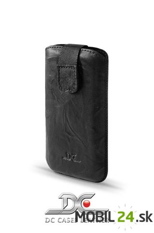 Púzdro kožené DC Protect Washed veľkosť iPhone 4/4s čierne