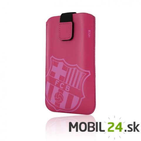 Puzdro na mobil FC Barcelona ružové L