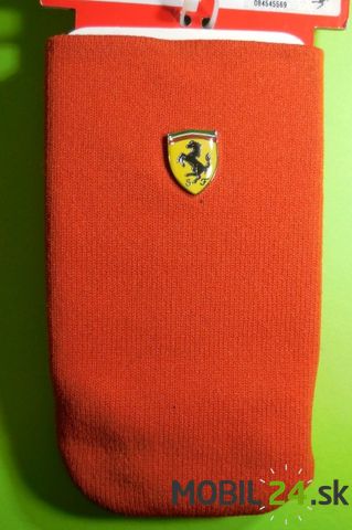 Puzdro na mobil ponožka Ferrari, červené