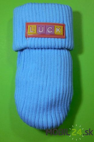 Puzdro na mobil ponožka Luck bledomodrá