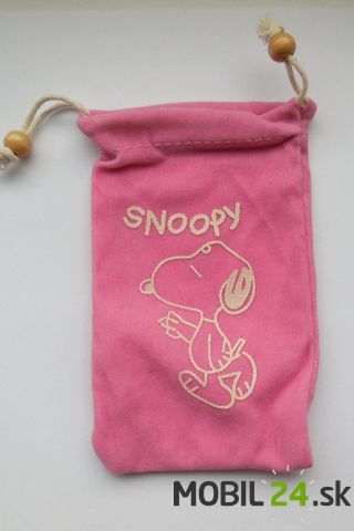Puzdro na mobil rúžové Snoopy