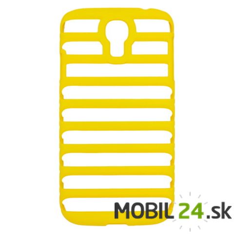 Puzdro na mobil Samsung Galaxy S IV i9500 žltá mriežka