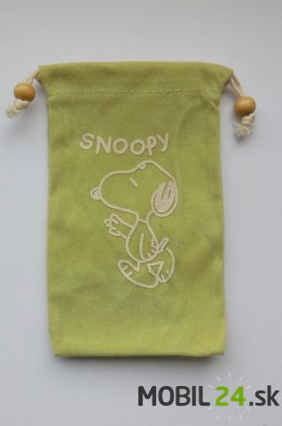 Puzdro na mobil zelené Snoopy