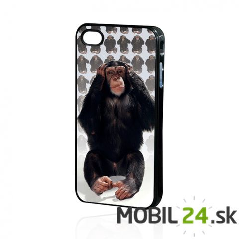 Puzdro pre iPhone 4G/4S plastové s 3D efektom opica