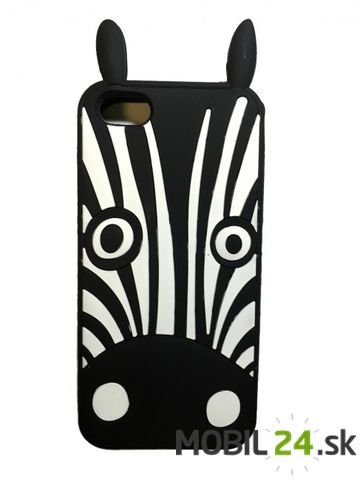 Puzdro pre iPhone 5/5S/SE zebra čierna 3D