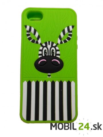 Puzdro pre iPhone 5/5S/SE zebra zelená