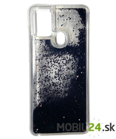 Puzdro Samsung A21s čierne glitter