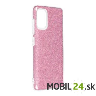 Puzdro Samsung A41 trblietavé ružové