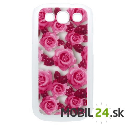 Púzdro Samsung Galaxy S III i9300 plastové zadné motív ružových ruží