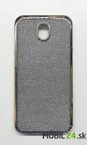 Puzdro Samsung J7 2017 glitter strieborné