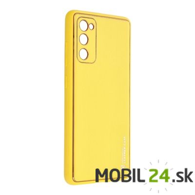 Puzdro Samsung S20 FE žlté kožené