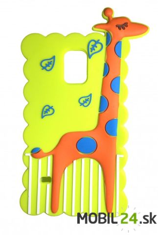 Puzdro pre Samsung Galaxy S5 3D žirafa žltá