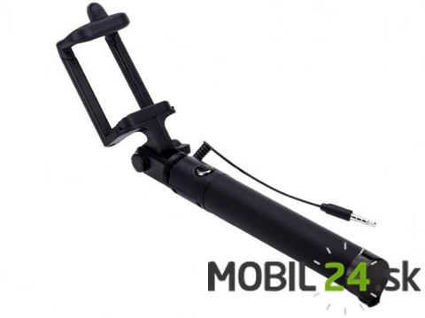Selfie tyč (monopod) čierna s 3,5mm jackom