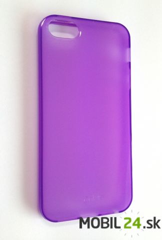 Silikónové púzdro iPhone 5/5S/SE Colla Clear fialové KS