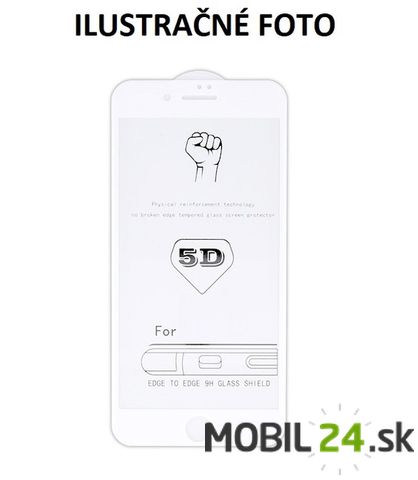 Sklenená fólia iPhone SE 2020 biele 5D