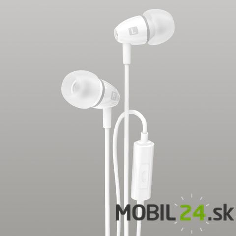 Slúchadlá Pro Sport stereo headset 3.5mm, biele + priložený organizér