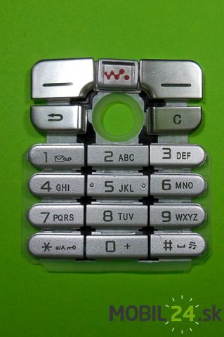 Klávesnica Sony Ericsson W800 strieborná